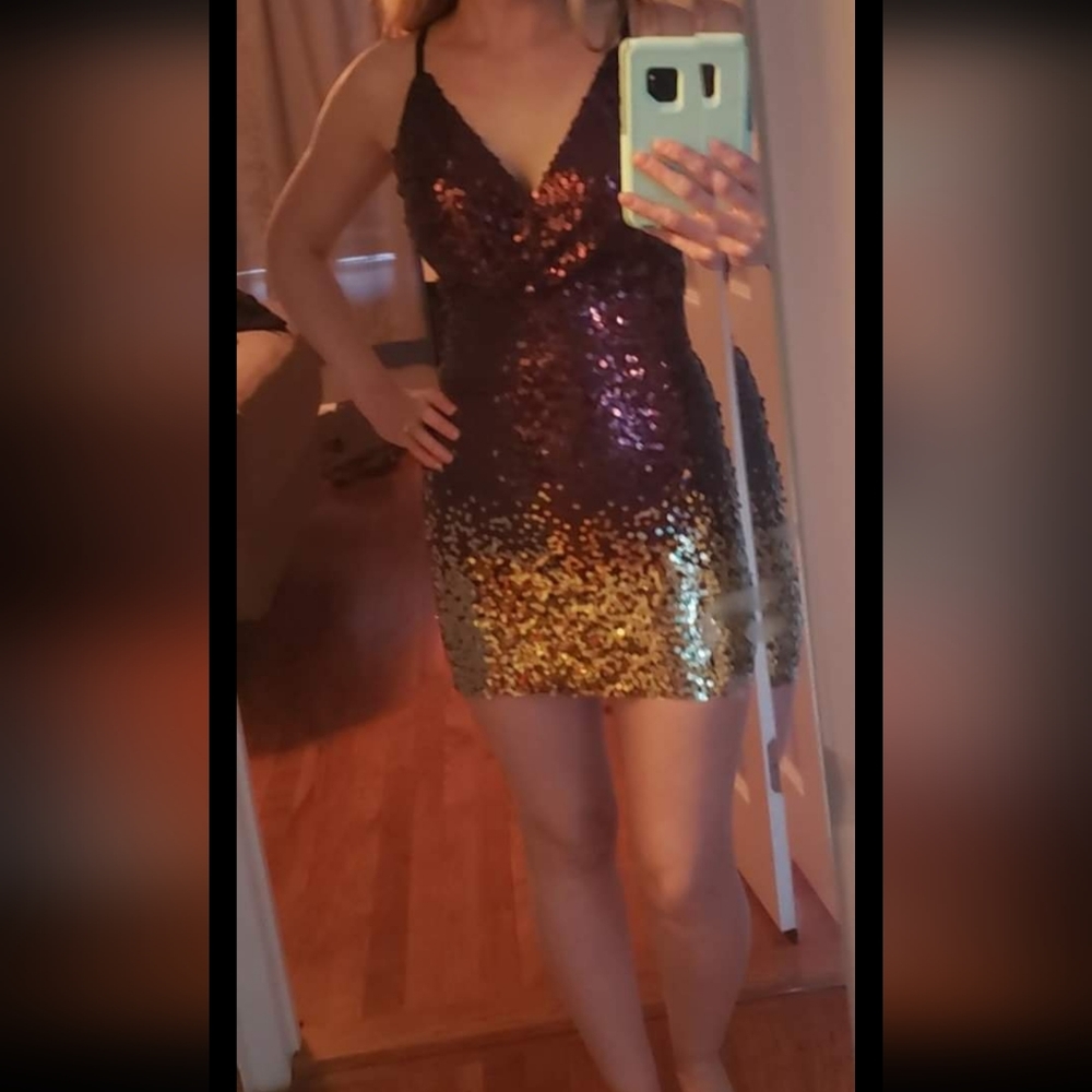 Ombre sequin dress size xs